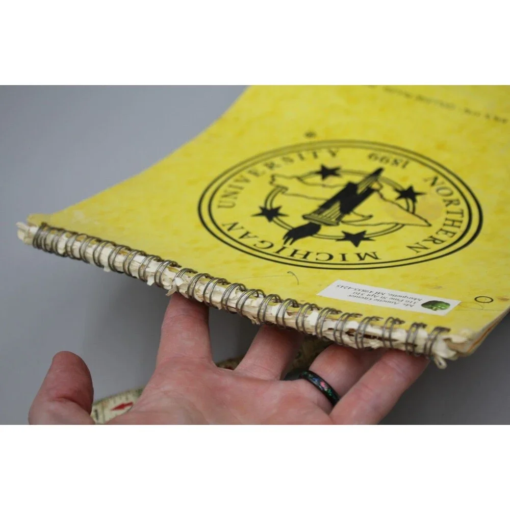Northern Michigan University Notebook Vintage Yellow Ampad Top College Ruled
